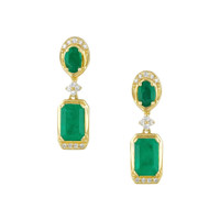 0.80 Ct.Tw. Emerald 14K Yellow Gold earring