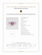 2.03 Ct. Pinkish Purple Sapphire and Natural Diamond Pave Ring, Platinum 950 Scan Report