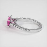 2.03 Ct. Pinkish Purple Sapphire and Natural Diamond Pave Ring, Platinum 950 Image