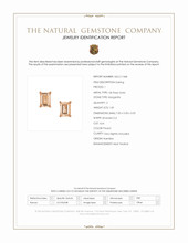1.60 Ct.Tw.Total Carat Weight Peach Morganite Studs Earrings, 14K Rose Gold Scan Report