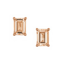Morganite 14K Rose Gold earring