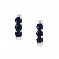 0.72 Ct.Tw. Sapphire 14K White Gold earring