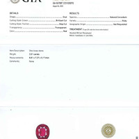 3.01 Ct. Ruby and Natural Diamond Three Stone Ring, 14K White & Yellow Scan Report