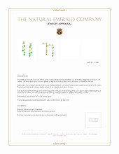 1.29 Ct.Tw. Emerald Natural Diamond Drops Earrings, 14K Yellow Gold Appraisal