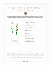1.29 Ct.Tw. Emerald Natural Diamond Drops Earrings, 14K Yellow Gold Scan Report