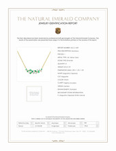 0.18 Ct. Emerald and Natural Diamond Accent Stones Necklace, 14K Yellow Gold Scan Report