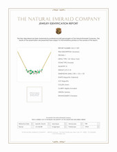 0.18 Ct. Emerald Natural Diamond Accent Stones Necklace, 14K Yellow Gold Scan Report