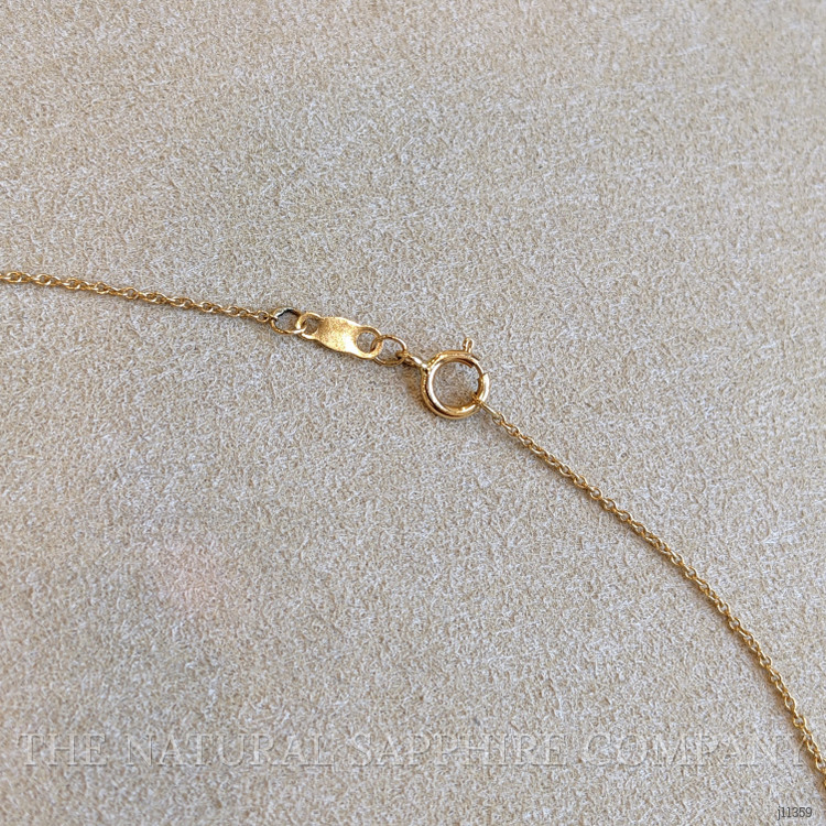 0.18 Ct. Emerald Natural Diamond Accent Stones Necklace, 14K Yellow Gold