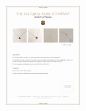 0.27 Ct. Ruby Accent Stones Pendant, 14K Yellow Gold Appraisal