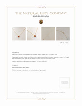 0.27 Ct. Ruby Accent Stones Pendant, 14K Yellow Gold Appraisal