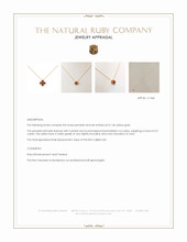 0.27 Ct. Pinkish Red Ruby Accent Stones Pendant, 14K Yellow Gold Appraisal