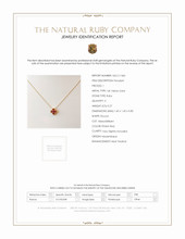 0.27 Ct. Pinkish Red Ruby Accent Stones Pendant, 14K Yellow Gold Scan Report