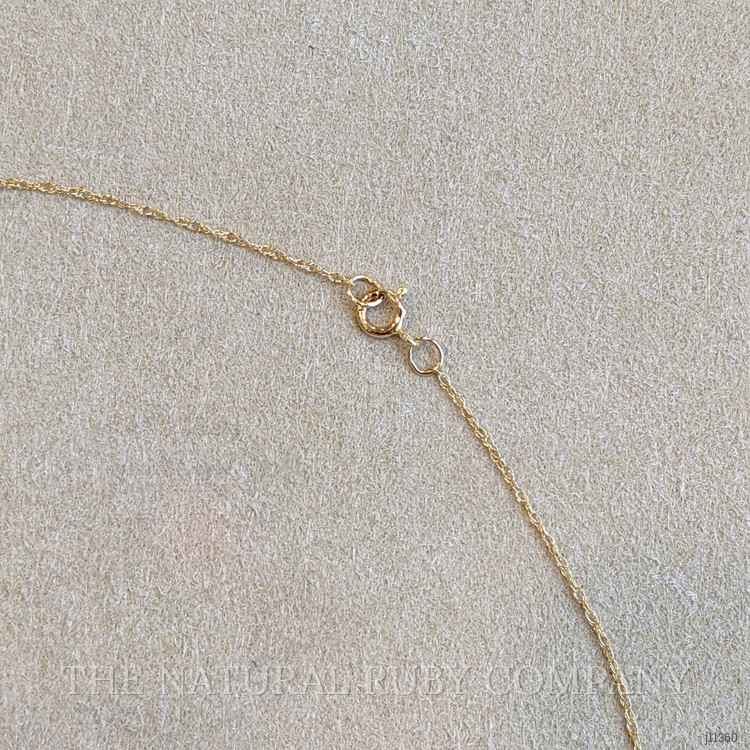 0.27 Ct. Pinkish Red Ruby Accent Stones Pendant, 14K Yellow Gold