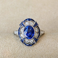 2.12 Ct. Sapphire Platinum 950 ring