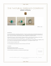 1.97 Ct. Emerald Natural Diamond Pave Ring, Platinum 950 Appraisal