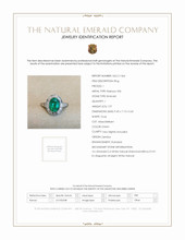 1.97 Ct. Emerald and Natural Diamond Pave Ring, Platinum 950 Scan Report
