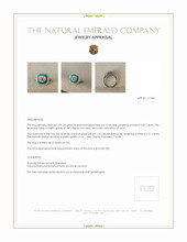 1.30 Ct.Tw.Total Carat Weight Natural Diamond and Emerald Pave Ring, Platinum 950 Appraisal
