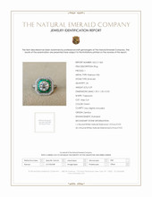 1.30 Ct.Tw.Total Carat Weight Natural Diamond and Emerald Pave Ring, Platinum 950 Scan Report