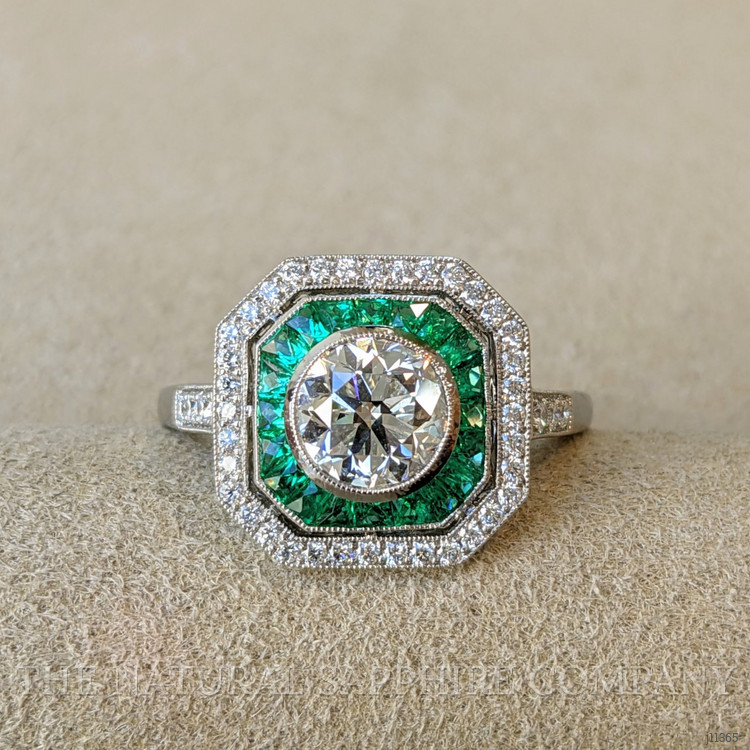 1.30 Ct. Natural Diamond Natural Diamond Pave Ring, Platinum 950