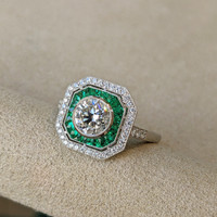 1.30 Ct. Natural Diamond Natural Diamond Pave Ring, Platinum 950 Image