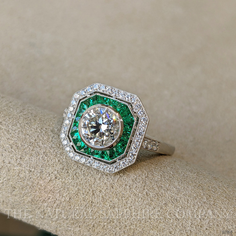 1.30 Ct. Natural Diamond Natural Diamond Pave Ring, Platinum 950