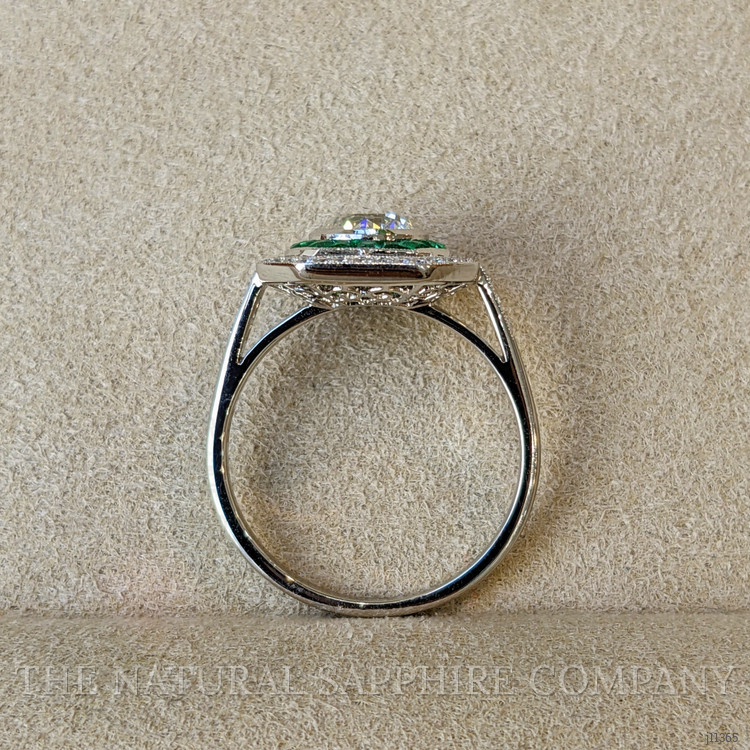 1.30 Ct. Natural Diamond Natural Diamond Pave Ring, Platinum 950