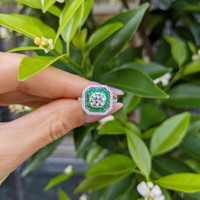 1.30 Ct. Natural Diamond Natural Diamond Pave Ring, Platinum 950 Life Style