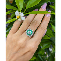 1.30 Ct. Natural Diamond Natural Diamond Pave Ring, Platinum 950 Life Style