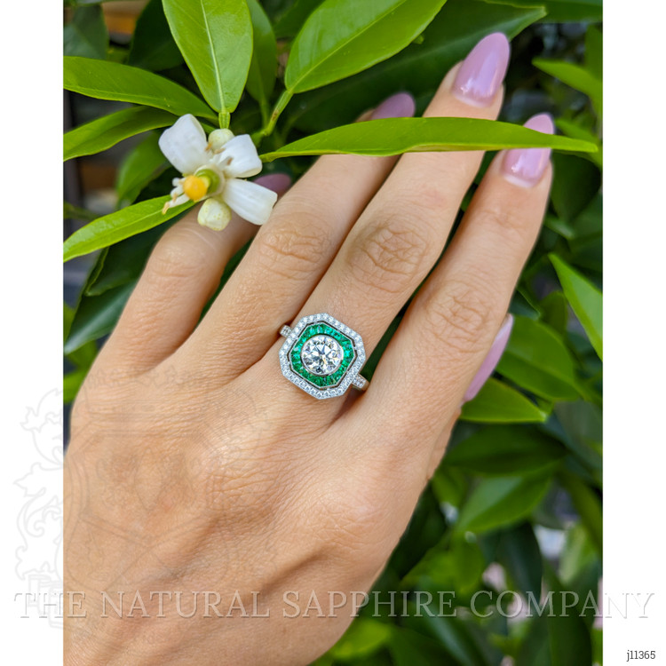 1.30 Ct. Natural Diamond Natural Diamond Pave Ring, Platinum 950