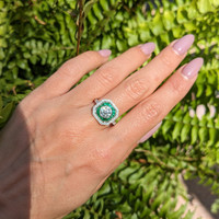 1.30 Ct. Natural Diamond Natural Diamond Pave Ring, Platinum 950 Life Style