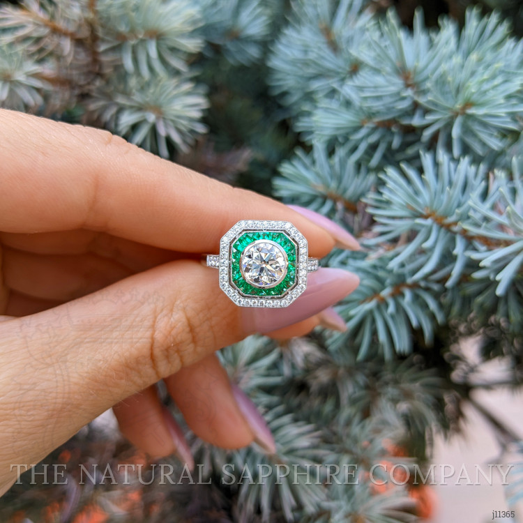 1.30 Ct. Natural Diamond Natural Diamond Pave Ring, Platinum 950