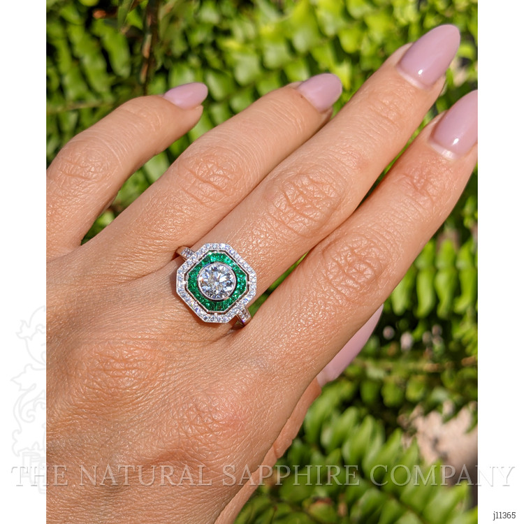 1.30 Ct. Natural Diamond Natural Diamond Pave Ring, Platinum 950