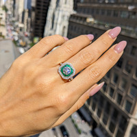 1.30 Ct. Natural Diamond Natural Diamond Pave Ring, Platinum 950 Life Style