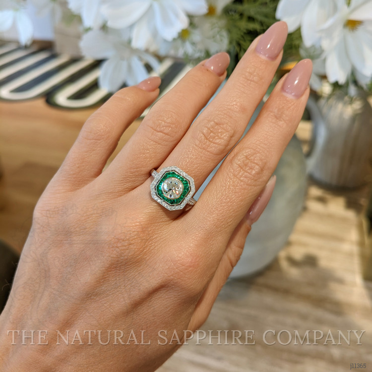 1.30 Ct. Natural Diamond Natural Diamond Pave Ring, Platinum 950