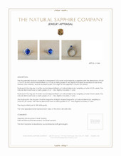 3.03 Ct. Blue Sapphire and Natural Diamond Pave Ring, 18K White Gold Appraisal