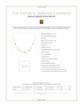 0.33 Ct. Emerald Emerald Accent Stones Necklace, 14K Yellow Gold Scan Report