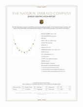 0.33 Ct. Emerald and Natural Diamond Accent Stones Necklace, 14K Yellow Gold Scan Report