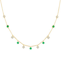 0.33 Ct. Emerald 14K Yellow Gold necklace
