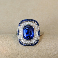 4.03 Ct. Sapphire Platinum 950 ring