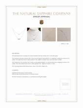 0.22 Ct. Blue Sapphire and Natural Diamond Accent Stones Necklace, 14K White Gold Appraisal