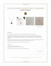 1.26 Ct. Violet Tanzanite and Natural Diamond Pave Necklace, 14K White Gold Appraisal