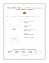 1.43 Ct. Aquamarine Bezel Necklace, 14K Yellow Gold Scan Report