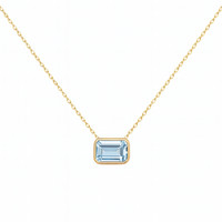 Aquamarine 14K Yellow Gold necklace