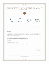 2.10 Ct.Tw. Topaz Studs Earrings, 14K White Gold Appraisal