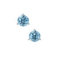 2.10 Ct.Tw. Topaz Studs Earrings, 14K White Gold Video