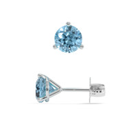 2.10 Ct.Tw. Topaz Studs Earrings, 14K White Gold Image