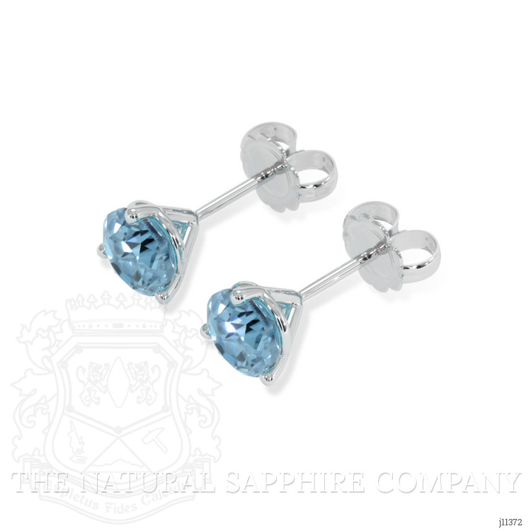 2.10 Ct.Tw. Topaz Studs Earrings, 14K White Gold