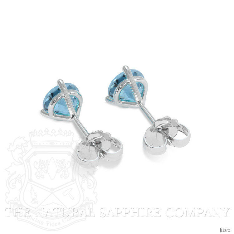 2.10 Ct.Tw. Topaz Studs Earrings, 14K White Gold