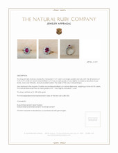1.57 Ct. Ruby Natural Diamond Pave Ring, 18K White Gold Appraisal