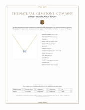 0.76 Ct. Blue Aquamarine Accent Stones Necklace, 14K Yellow Gold Scan Report